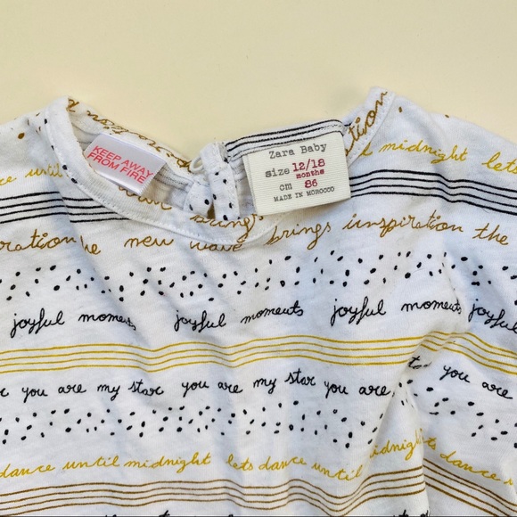 ZARA White Peplum Long Sleeved Top - Picture 3 of 3